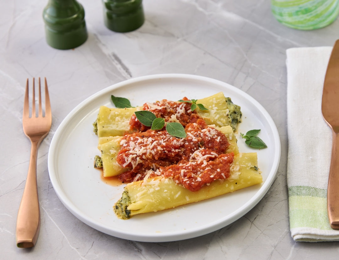 Creamy Ricotta Spinach Cannelloni – Fresh, Low-Calorie Italian-Inspired Dish