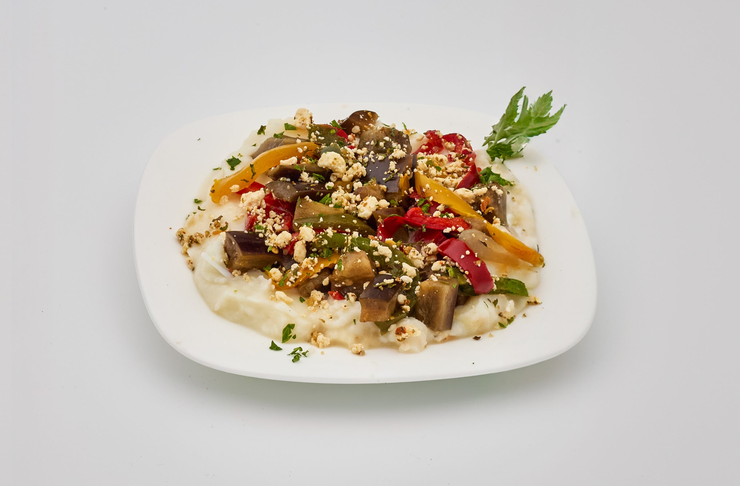 eggplant & mashed potatoes