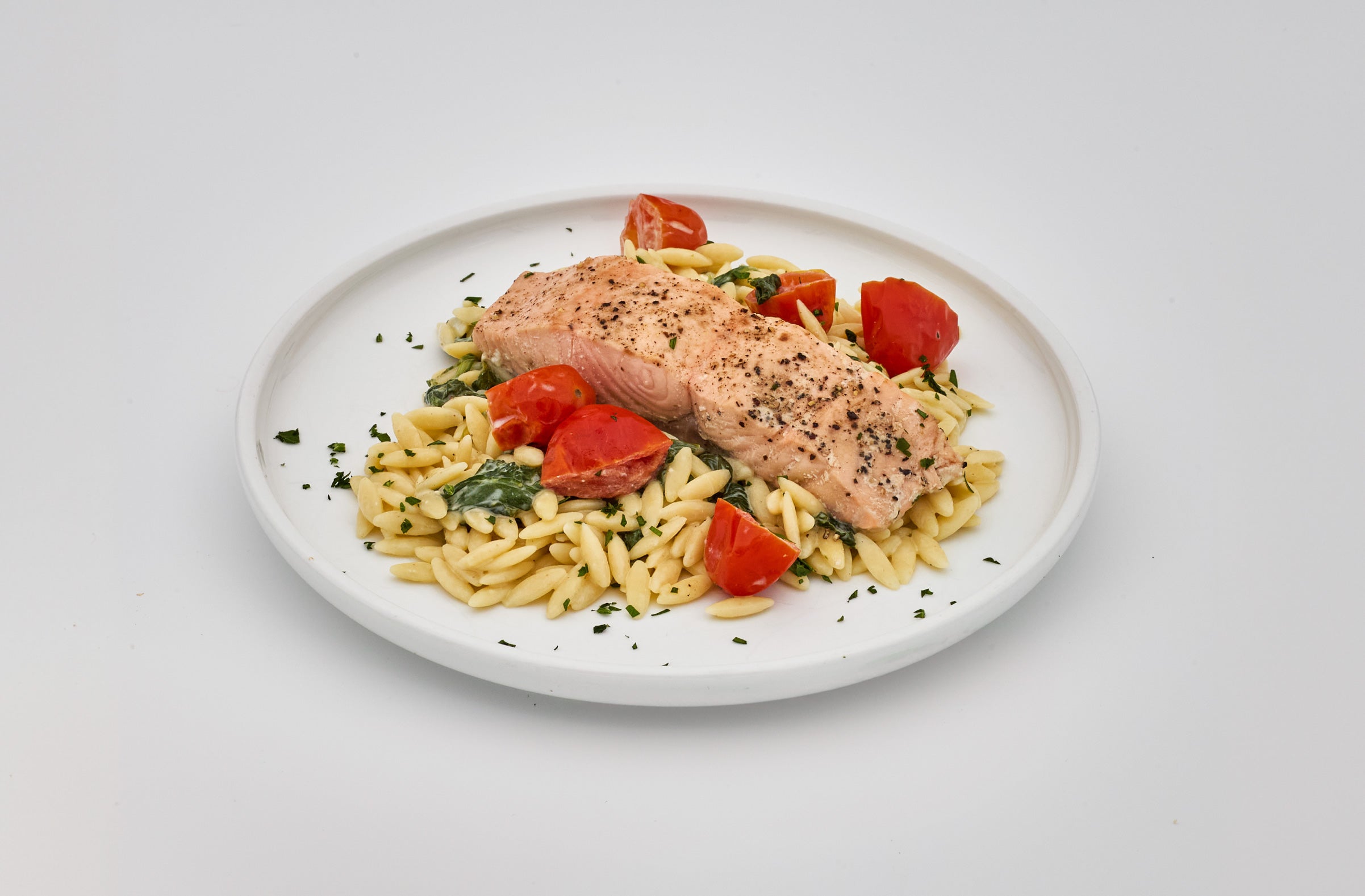 tuscan butter salmon & orzo