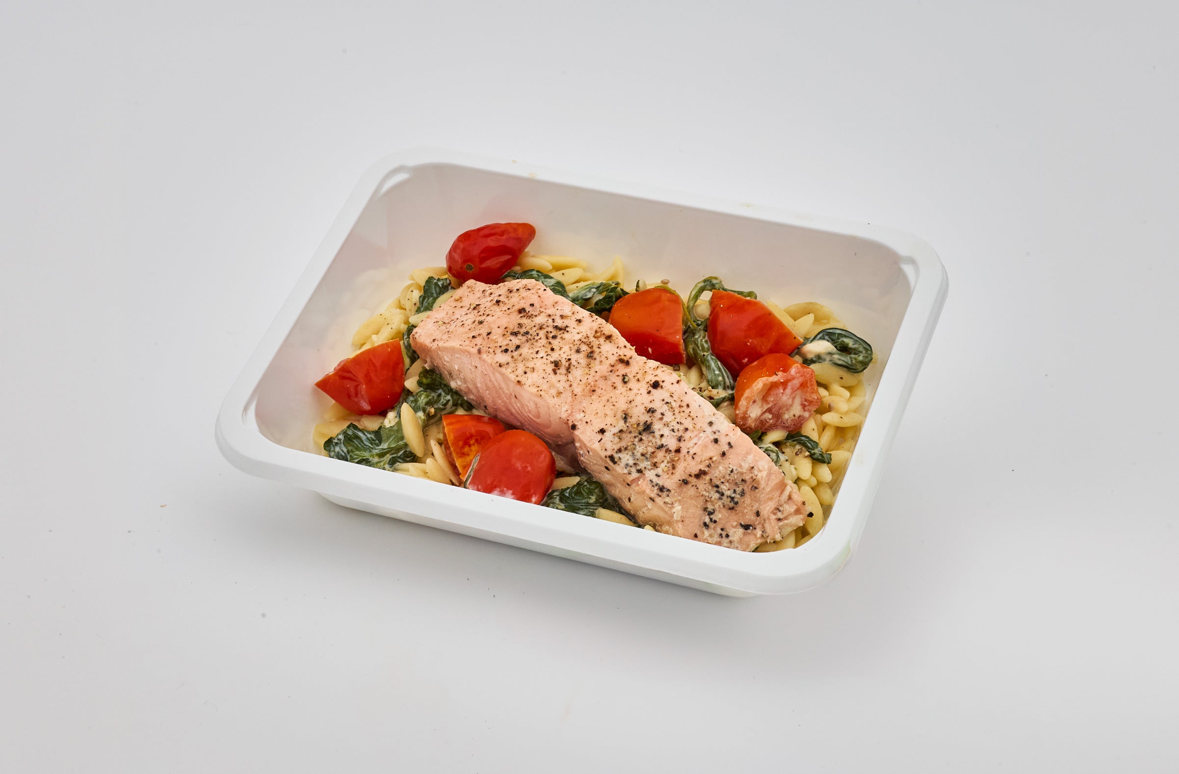 tuscan butter salmon & orzo