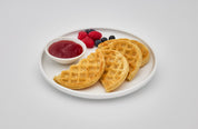 waffles & strawberry jam