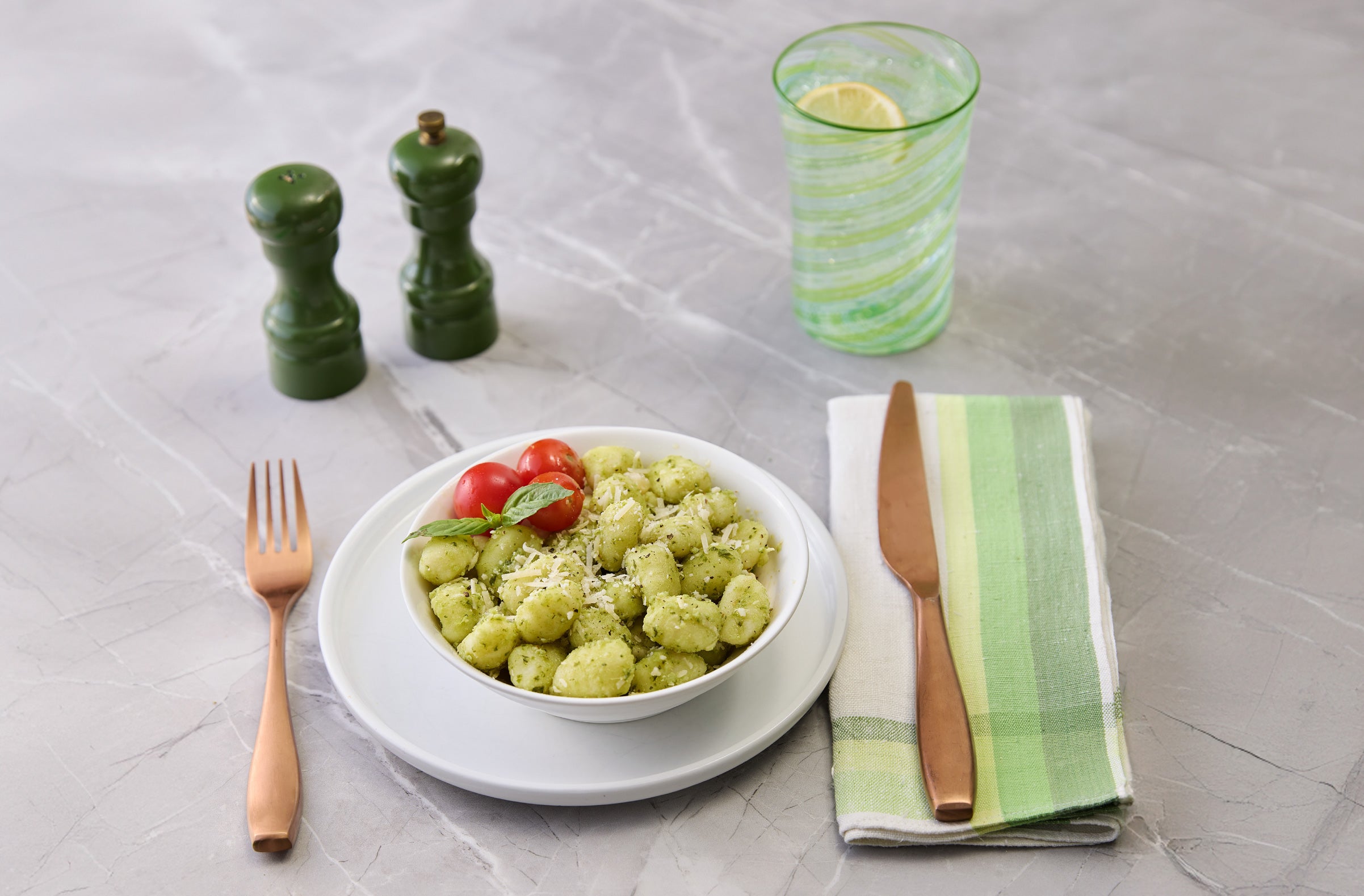 creamy pesto gnocchi