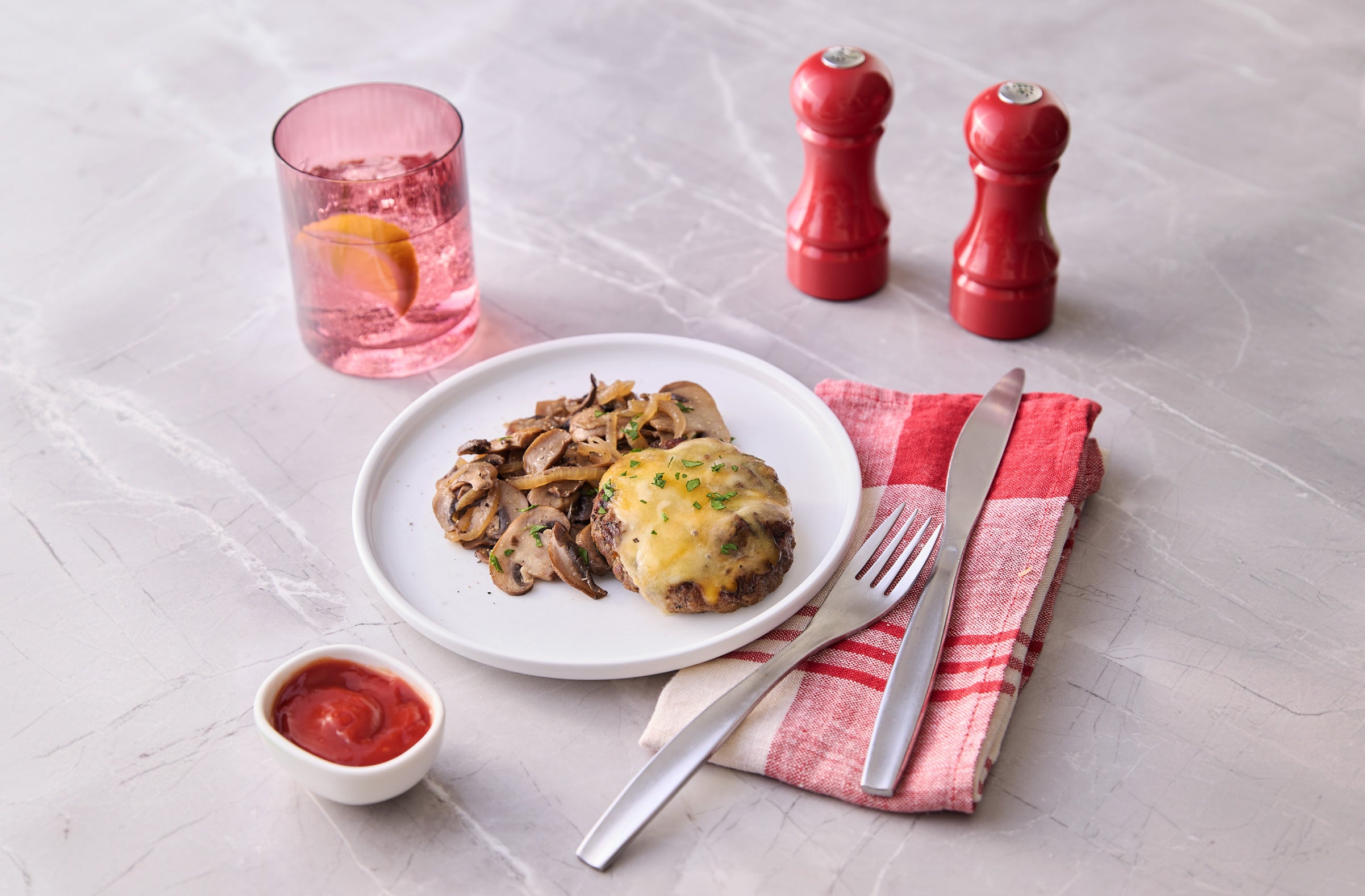 bunless cheeseburger
