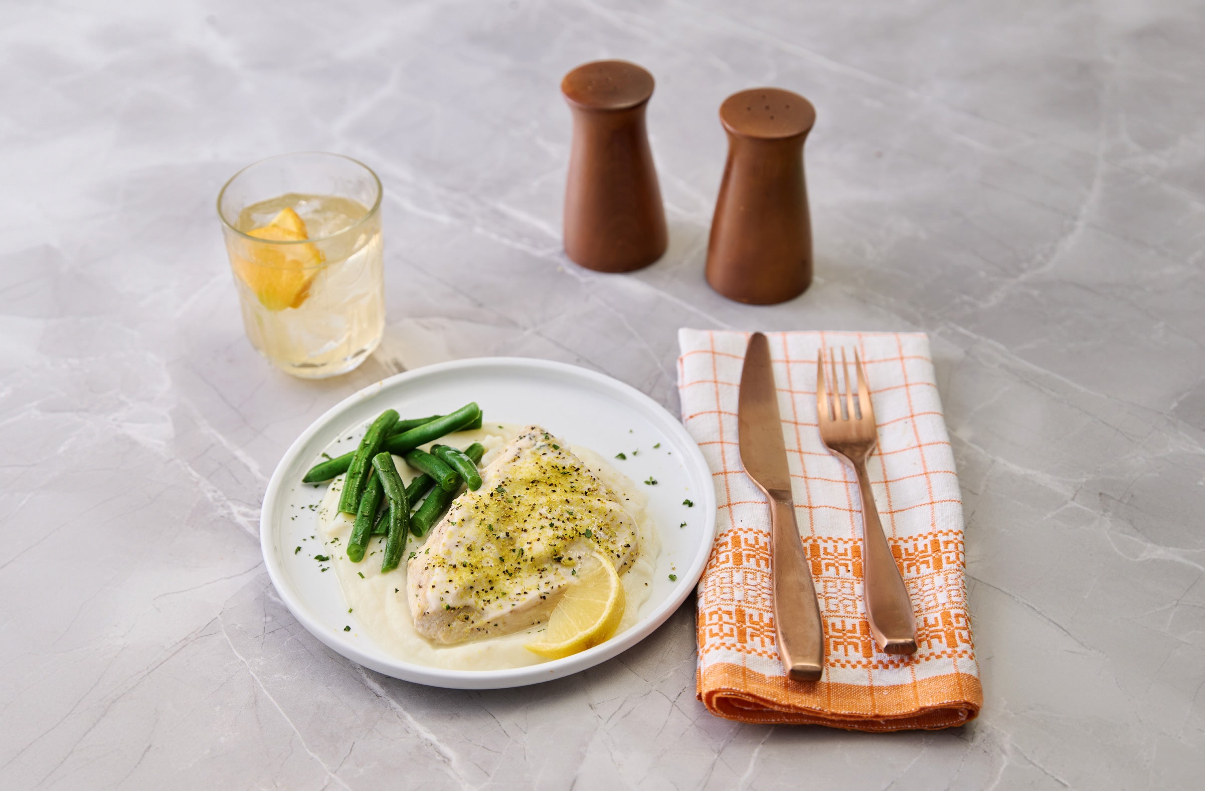 lemon pepper chicken & mashed potatoes