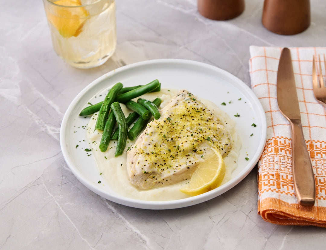 lemon pepper chicken & mashed potatoes
