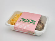 salisbury steak with mac & cheese