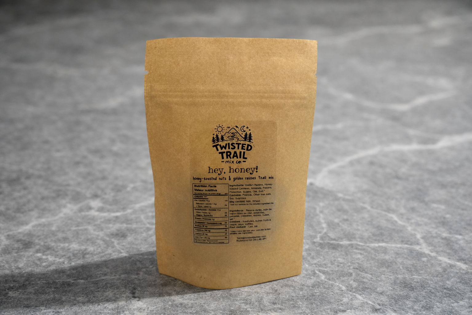 hey, honey! | honey-roasted nuts & golden raisins trail mix