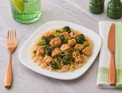 plant-based chicken & broccoli